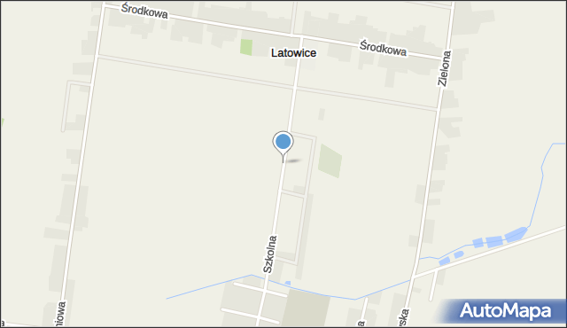 Latowice, Szkolna, mapa Latowice
