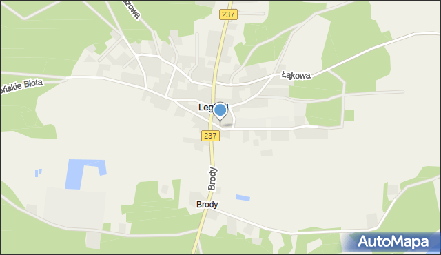 Legbąd, Szkolna, mapa Legbąd