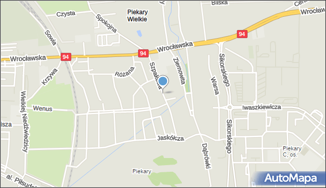 Legnica, Szpakowa, mapa Legnicy