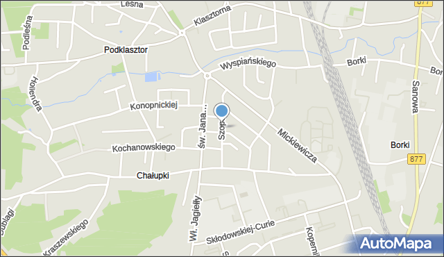 Leżajsk, Szopena Fryderyka, mapa Leżajsk