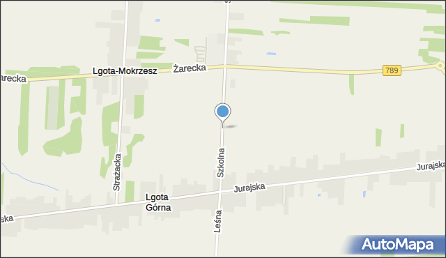 Lgota Górna, Szkolna, mapa Lgota Górna