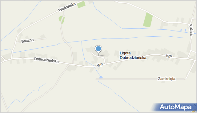 Ligota Dobrodzieńska, Szkolna, mapa Ligota Dobrodzieńska