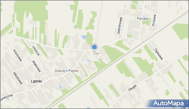 Lipinki gmina Wołomin, Szafirowa, mapa Lipinki gmina Wołomin