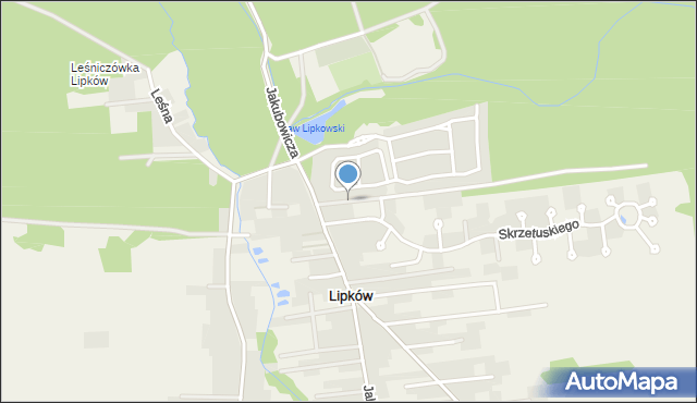 Lipków, Szetkiewicza Kazimierza, mapa Lipków