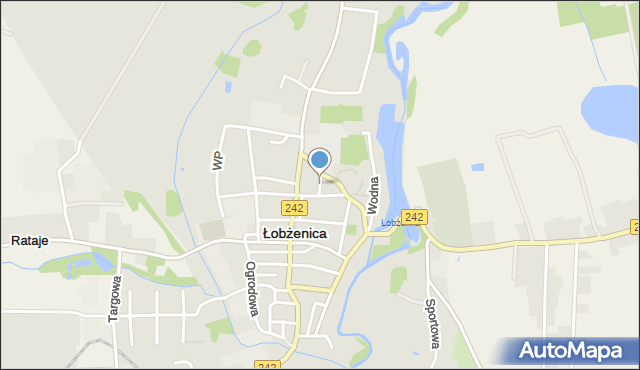 Łobżenica, Szkolna, mapa Łobżenica