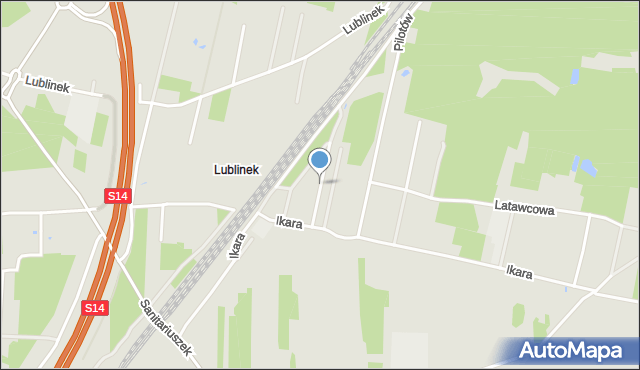 Łódź, Szkutnicza, mapa Łodzi