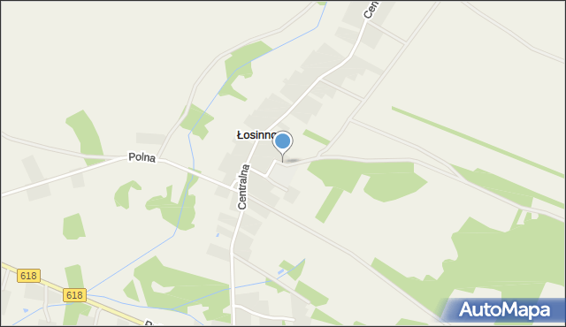 Łosinno, Szkolna, mapa Łosinno