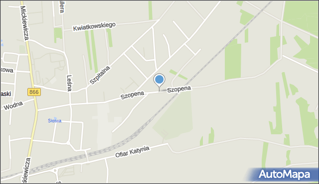 Lubaczów, Szopena Fryderyka, mapa Lubaczów