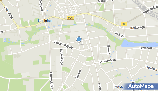 Lubliniec, Szkolna, mapa Lubliniec