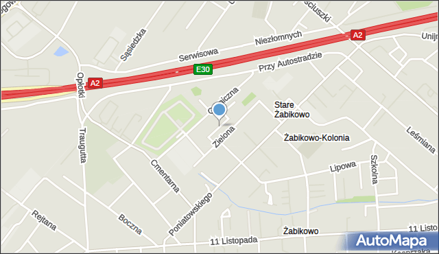 Luboń powiat poznański, Szafirowa, mapa Luboń powiat poznański