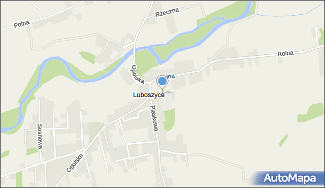 Luboszyce gmina Łubniany, Szkolna, mapa Luboszyce gmina Łubniany