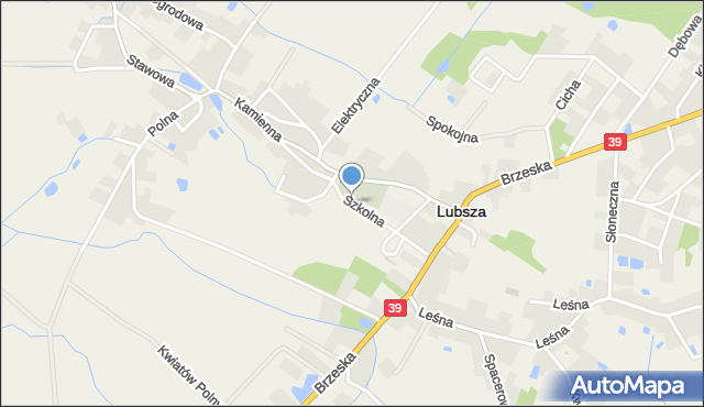 Lubsza powiat brzeski, Szkolna, mapa Lubsza powiat brzeski