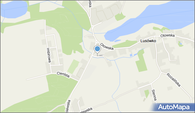 Lusówko, Szkolna, mapa Lusówko