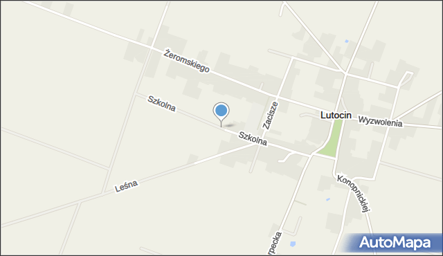 Lutocin, Szkolna, mapa Lutocin