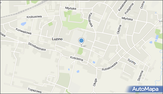 Luzino, Szkolna, mapa Luzino