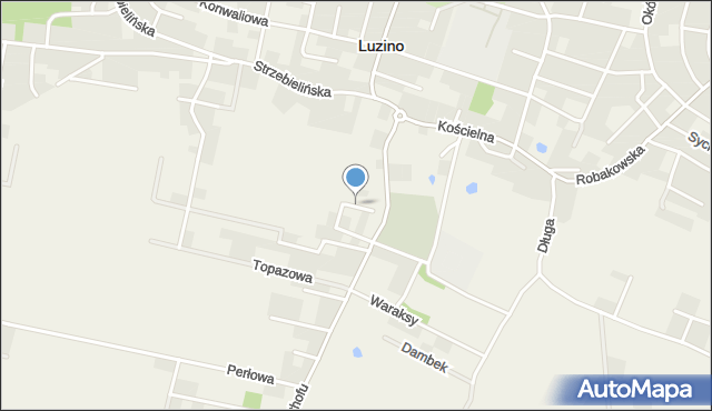 Luzino, Szmaragdowa, mapa Luzino