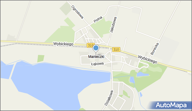 Manieczki, Szkolna, mapa Manieczki