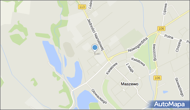 Maszewo powiat goleniowski, Szkolna, mapa Maszewo powiat goleniowski