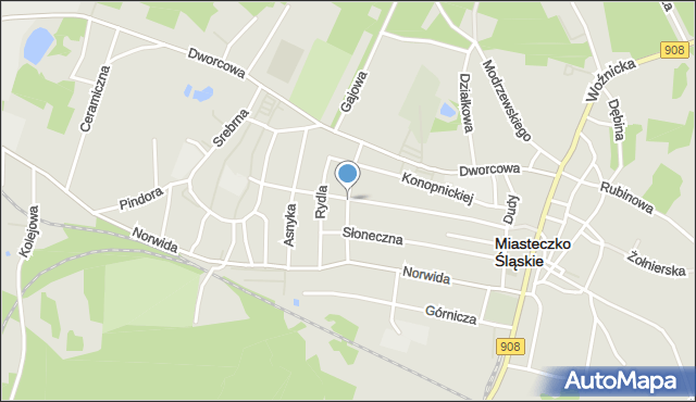 Miasteczko Śląskie, Sztolniowa, mapa Miasteczko Śląskie