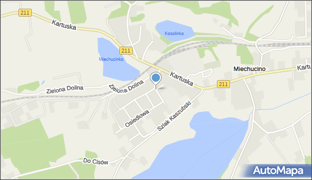 Miechucino, Szkolna, mapa Miechucino