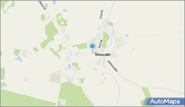 Mieszałki, Szkolna, mapa Mieszałki