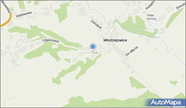 Młodziejowice gmina Michałowice, Szafrańców, mapa Młodziejowice gmina Michałowice