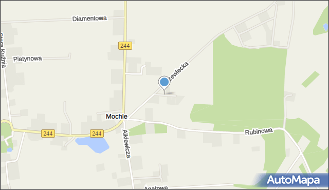 Mochle, Szafirowa, mapa Mochle