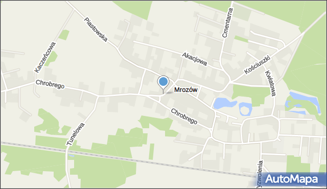 Mrozów, Szkolna, mapa Mrozów