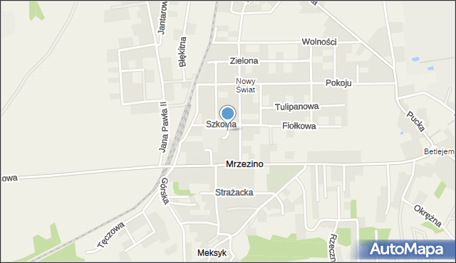 Mrzezino, Szkolna, mapa Mrzezino