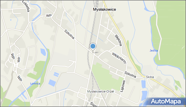 Mysłakowice, Szkolna, mapa Mysłakowice