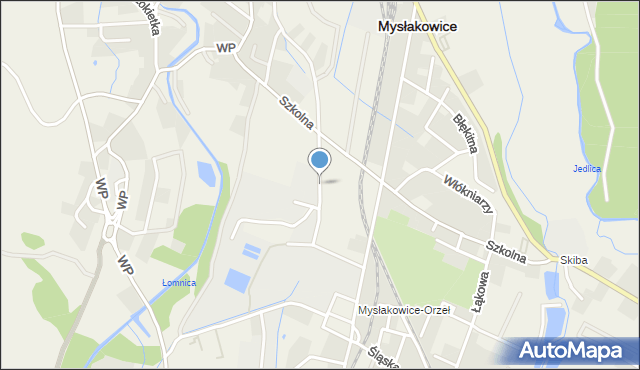 Mysłakowice, Szmaragdowa, mapa Mysłakowice