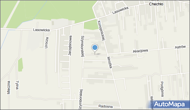 Nakło Śląskie, Szafirowa, mapa Nakło Śląskie