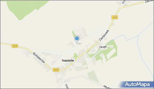 Nasiedle, Szkolna, mapa Nasiedle