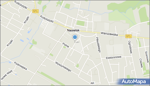 Nasielsk, Szkolna, mapa Nasielsk