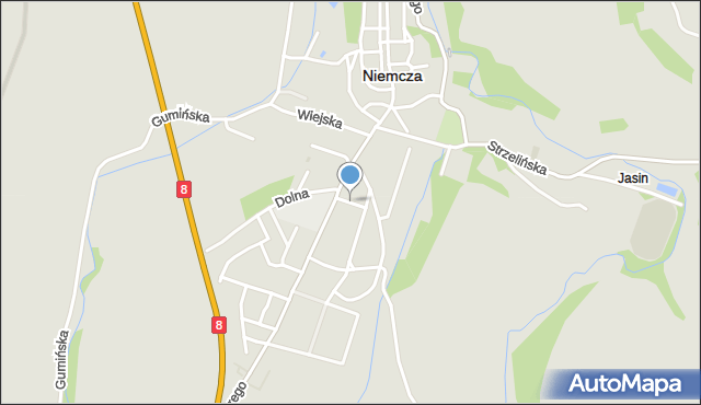 Niemcza, Szczytna, mapa Niemcza