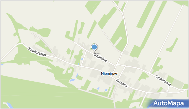 Niemirów gmina Mielnik, Szpitalna, mapa Niemirów gmina Mielnik