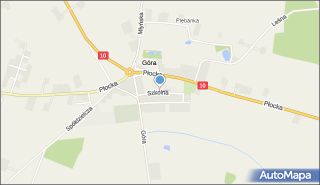 Nowa Góra gmina Staroźreby, Szkolna, mapa Nowa Góra gmina Staroźreby