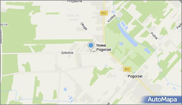 Nowa Pogorzel, Szkolna, mapa Nowa Pogorzel