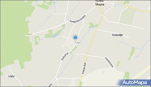 Nowa Słupia, Szkolna, mapa Nowa Słupia