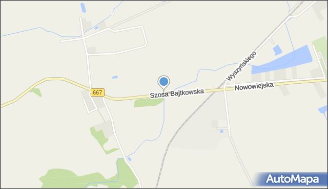Nowa Wieś Ełcka, Szosa Bajtkowska, mapa Nowa Wieś Ełcka