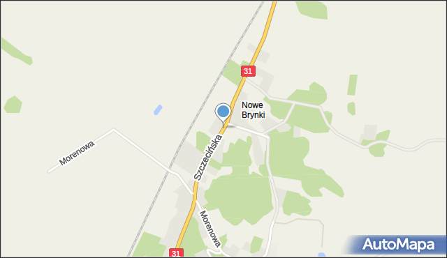 Nowe Brynki, Szczecińska, mapa Nowe Brynki