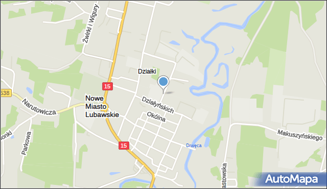 Nowe Miasto Lubawskie, Szkolna, mapa Nowe Miasto Lubawskie
