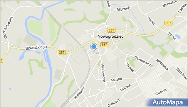 Nowogrodziec, Szkolna, mapa Nowogrodziec