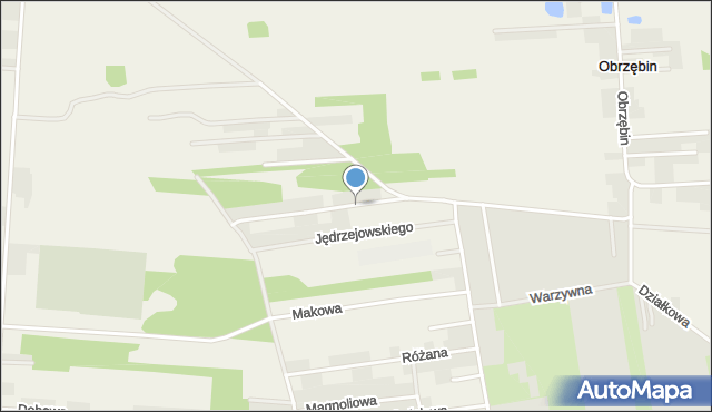 Obrzębin, Szafirowa, mapa Obrzębin