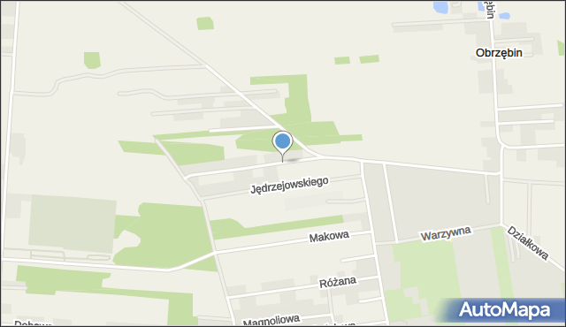 Obrzębin, Szafirowa, mapa Obrzębin