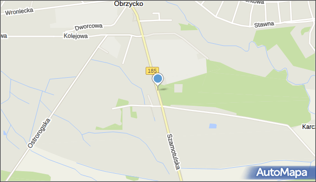 Obrzycko, Szamotulska, mapa Obrzycko