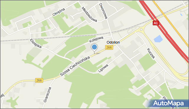 Odolion, Szosa Ciechocińska, mapa Odolion