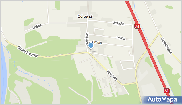 Odrowąż gmina Gogolin, Szkolna, mapa Odrowąż gmina Gogolin