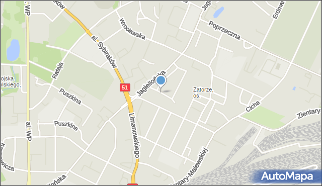 Olsztyn, Szewczenki Tarasa, mapa Olsztyna