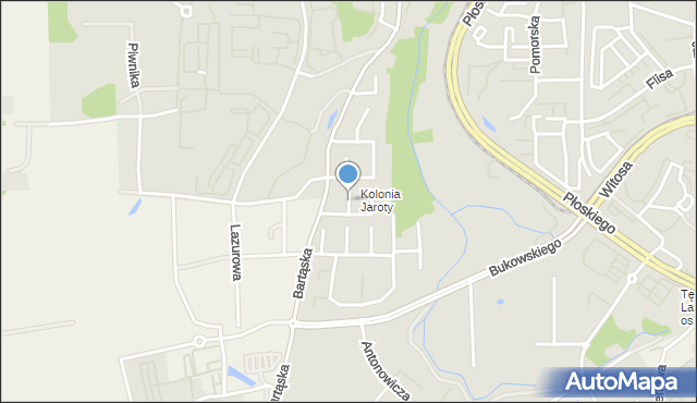 Olsztyn, Szmaragdowa, mapa Olsztyna